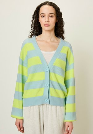 RAXOW - Gilet - jaune fluo raye crystal