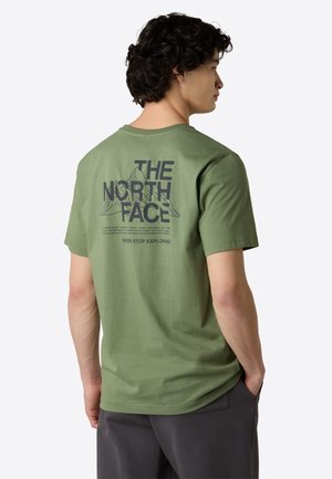 The North Face MOUNTAIN SKETCH TEE - Camiseta estampada - bark mist