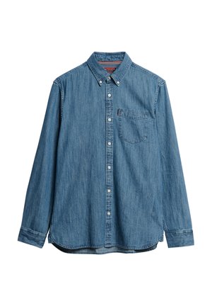 Superdry ESSENTIAL LONG SLEEVE - Overhemd - worn wash