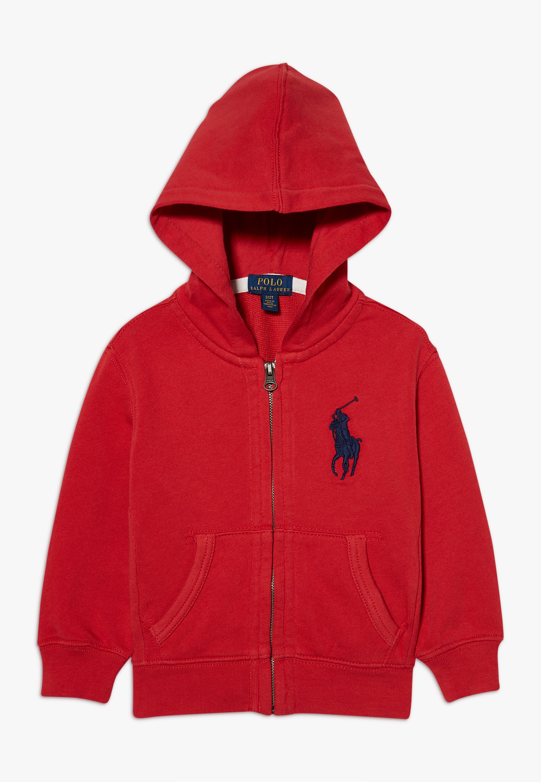 red polo pullover