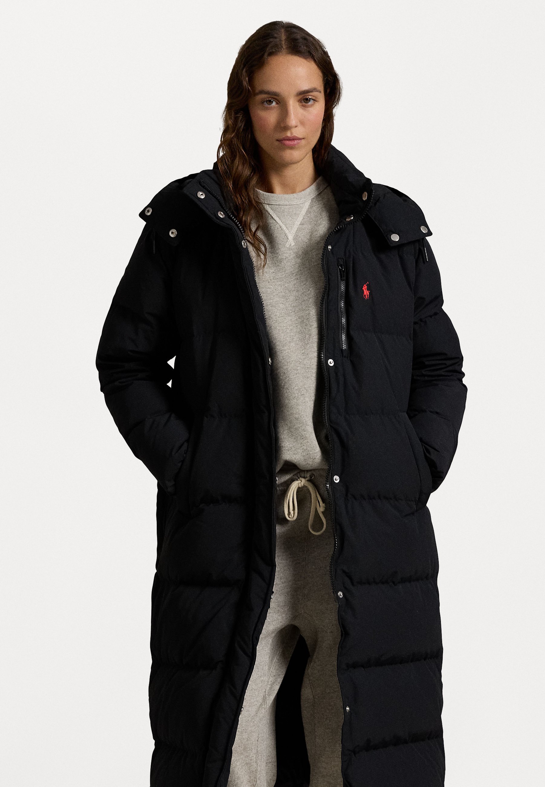 Polo Ralph Lauren HOODED DOWN COAT - Winter coat - black - Zalando