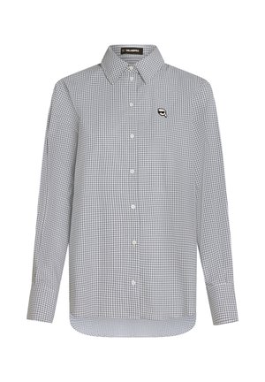 KARL LAGERFELD, IKON CHECKED - Риза с копчета - white-blue ikon check