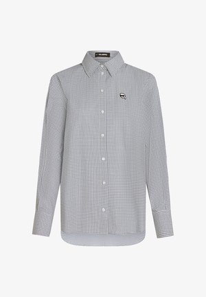 KARL LAGERFELD, IKON CHECKED - Риза с копчета - white-blue ikon check
