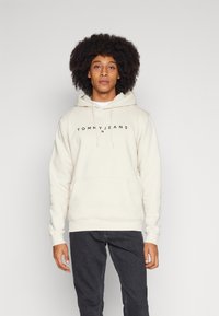 Tommy Jeans - LINEAR LOGO HOODIE - Felpa - newsprint Immagine in miniatura 1