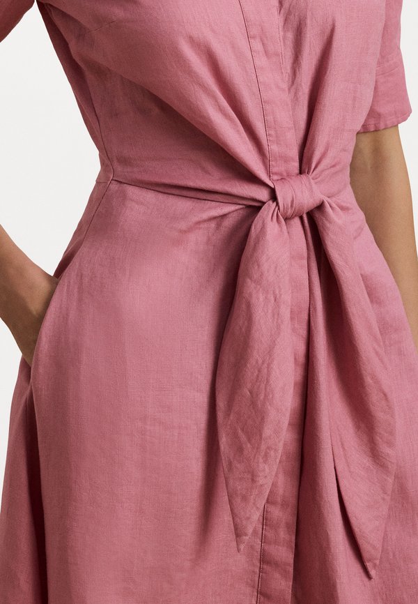 SOFT DRAPEY LINEN DRESS - Shirt dress - rose mauve2