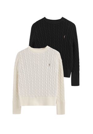 CABLE PACK 2  - Strickpullover - black-ecru