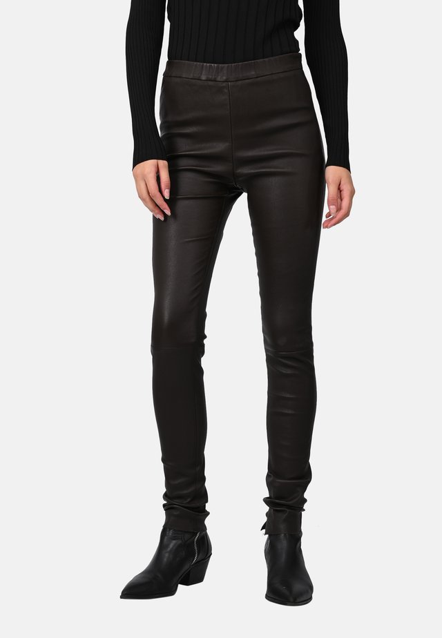 Pantalons en cuir femme marron Tous les articles chez Zalando