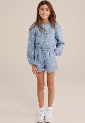 WE Fashion BLUE RIDGE - Džinsiniai šortai - light blue
