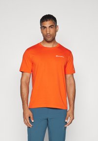 Champion ICONS CREWNECK WITH SMALL LOGO - Nyomott mintás póló - orange
