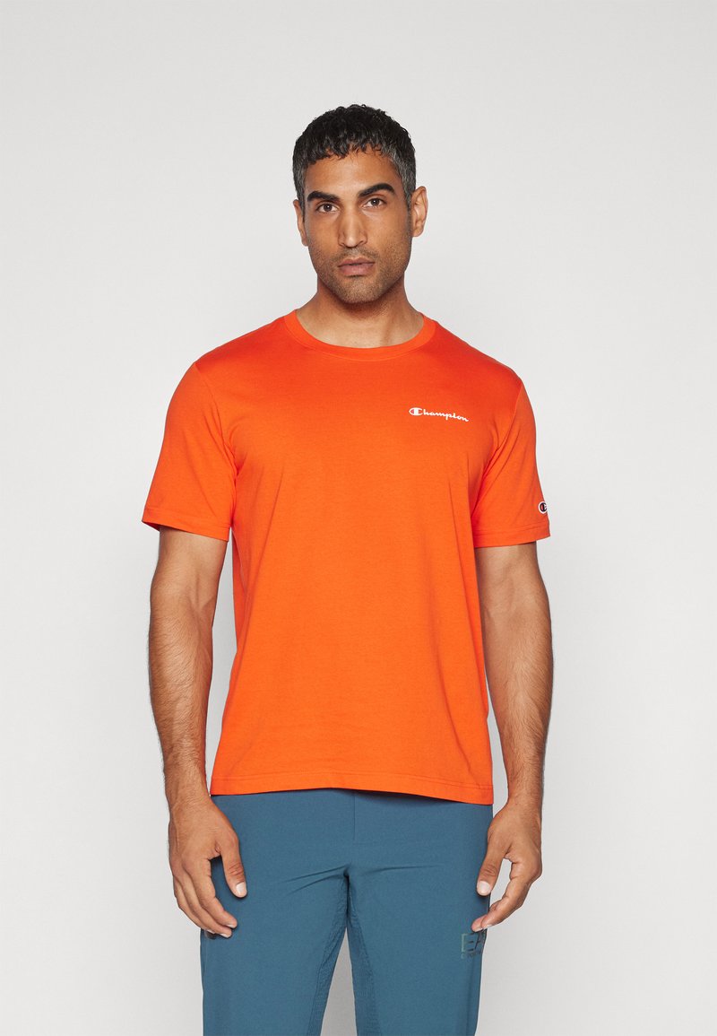 Champion ICONS CREWNECK WITH SMALL LOGO - Nyomott mintás póló - orange
