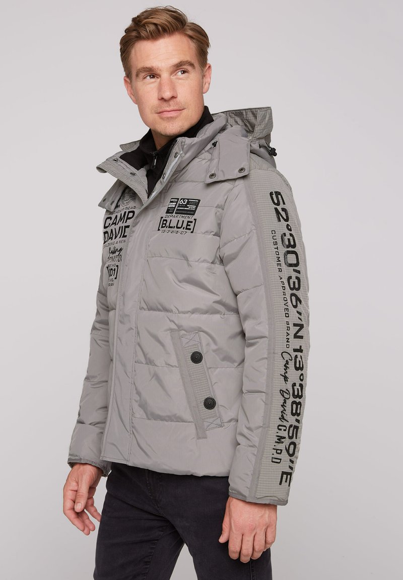 Camp David STEPP MIT KAPUZE UND RIPSTOP-DETAILS - Winterjacke - grey