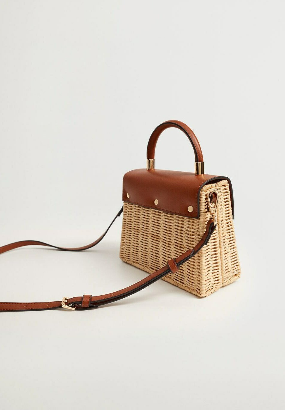Mango TRIGO - Bolso de mano - middenbruin/marrón - Zalando.es