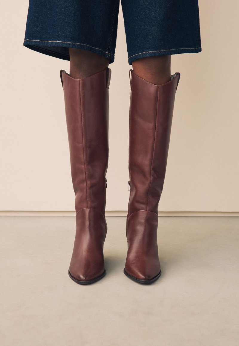 Next REGULAR FIT - FOREVER COMFORT WESTERN BLOCK - Stivali alti - burgundy red