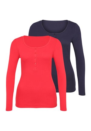 PACK OF 2 - Langarmshirt - marine/rot
