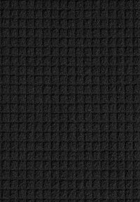 Black textured fabric with a grid pattern, featuring small, raised squares; surface appears soft and woven.
