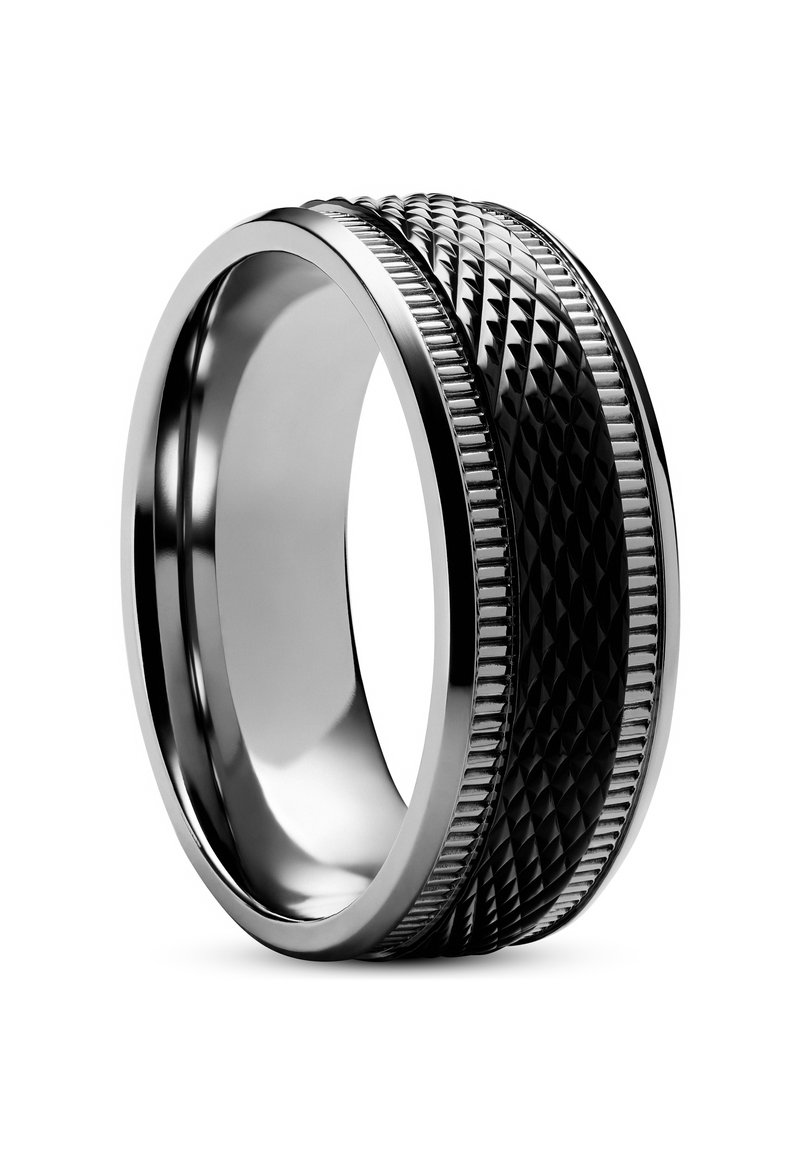 LUCLEON Ring - black steel/black - Zalando