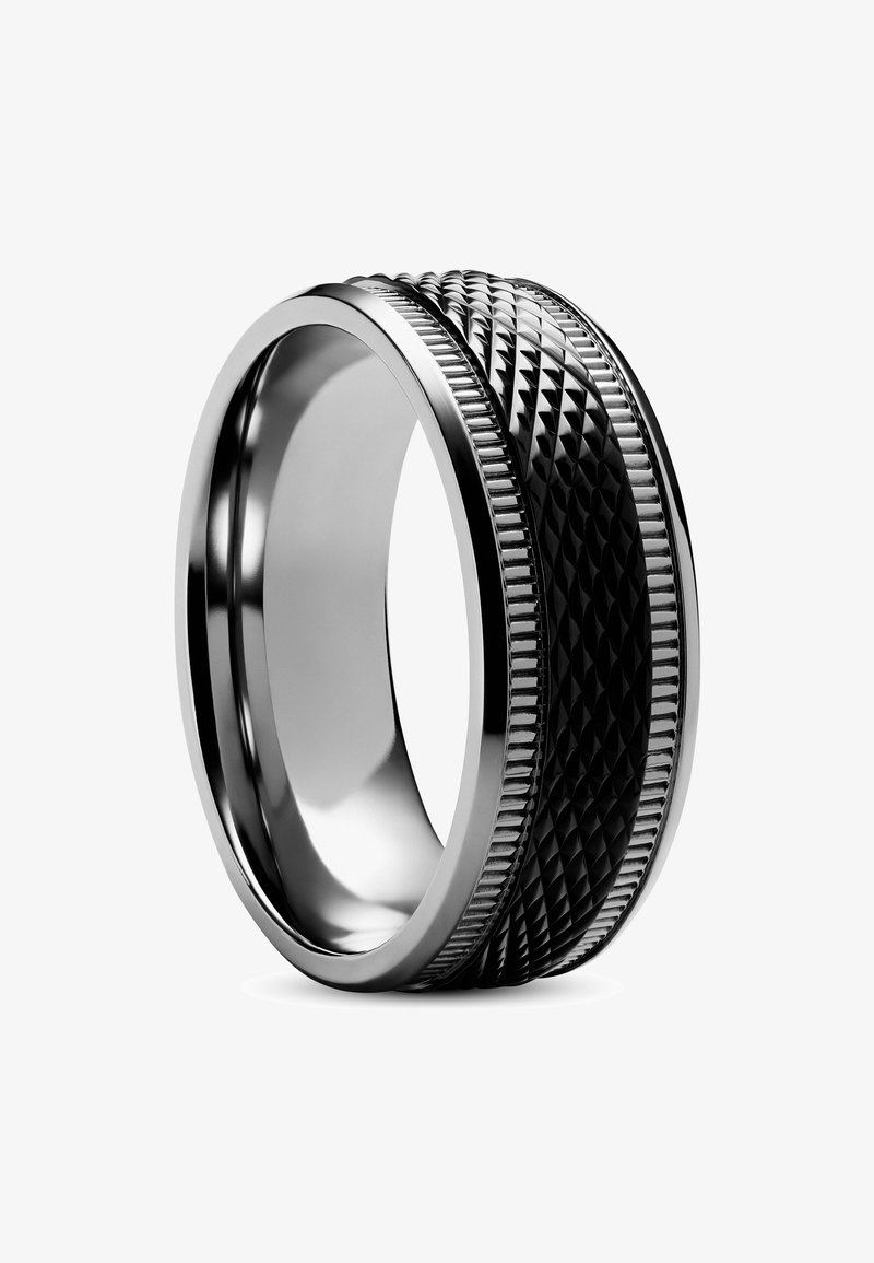 LUCLEON Ring - black steel/black - Zalando