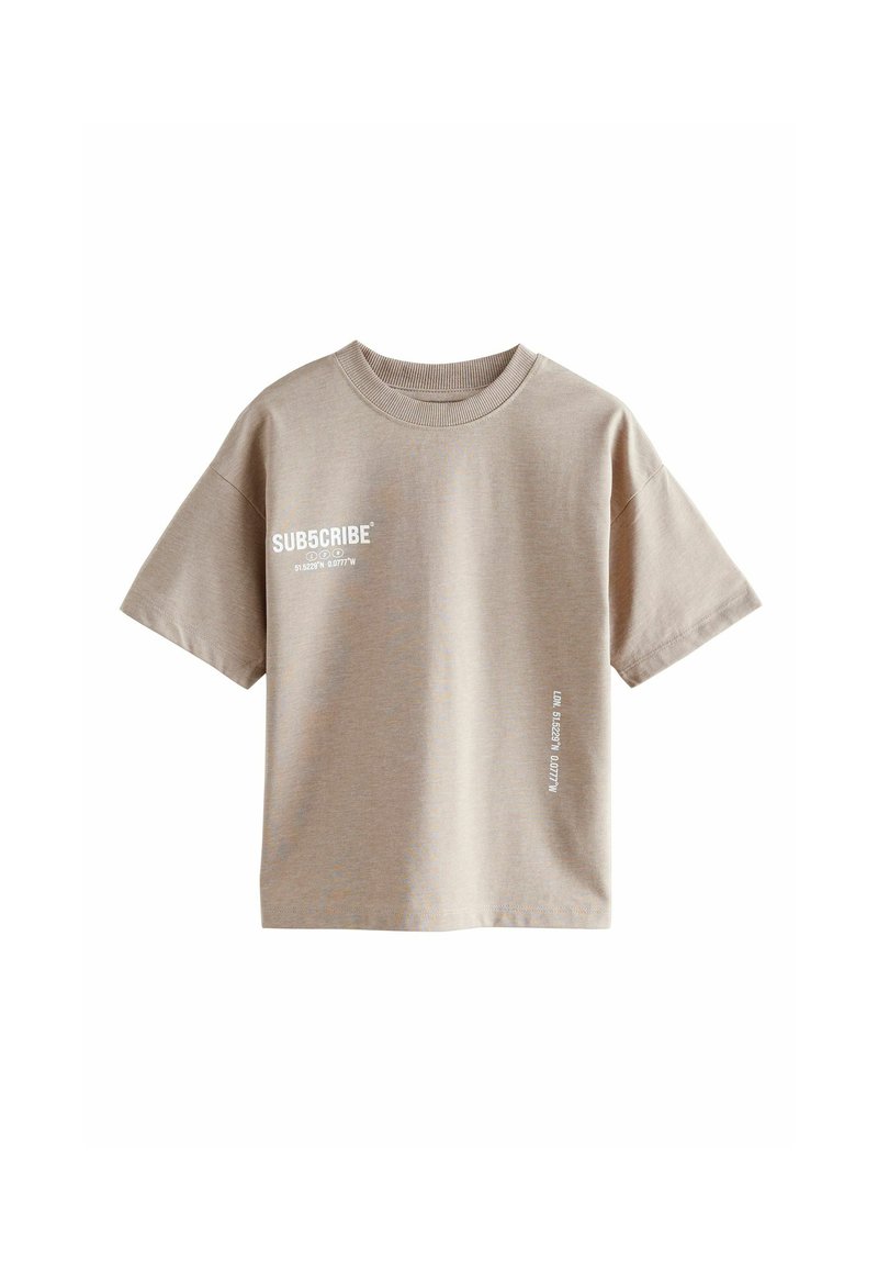 Next REGULAR FIT SHORT SLEEVE - Print T-shirt - stone