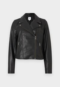 MOTO  - Leather jacket - black