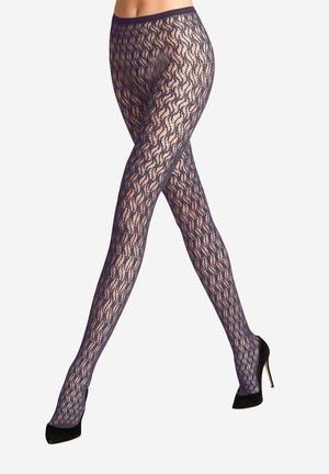 Leggings à motif marine avec un design ondulé, fabriqués en matériau léger, dotés d'une taille large et d'une texture semi-opaque.