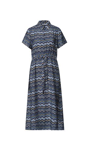 Street One, MIDI-KLEID MIT ZICK-ZACK-MUSTER - Paitamekko - frozen wave