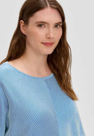 s.Oliver MIT STREIFENSTRUKTUR - Longsleeve - himmelblau