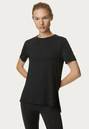 SCOOP NECK - Print T-shirt - black