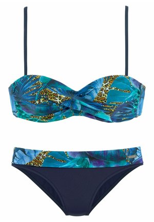 LASCANA 2 SET - Bikini - blau-bedruckt
