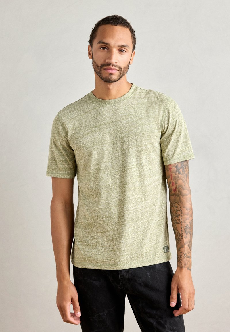 Scotch & Soda REGULAR FIT  - Basic T-shirt - calla green melange