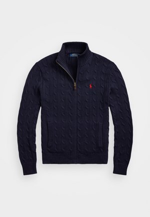 Polo Ralph Lauren CABLE-KNIT COTTON FULL-ZIP JUMPER - Cardigan - hunter navy