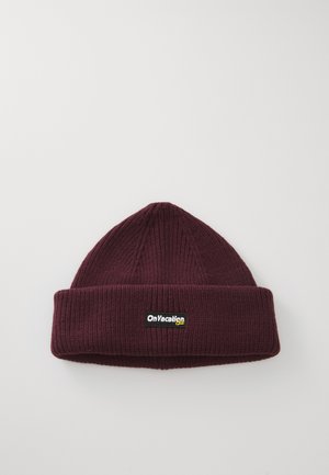MEMBERS CLUB SHORT BEANIE UNISEX - Beanie - burgundy