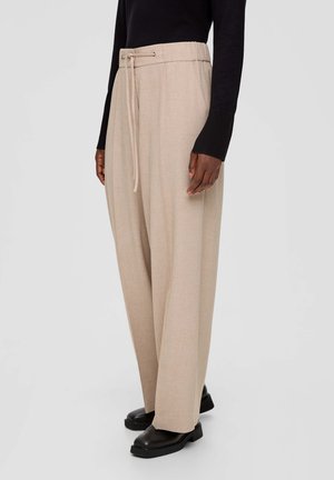 s.Oliver BLACK LABEL WIDE LEG
 - Stoffhose - beige