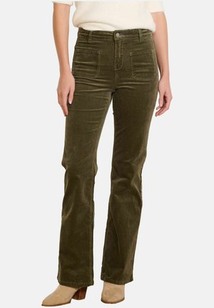 Džíny Bootcut - khaki med