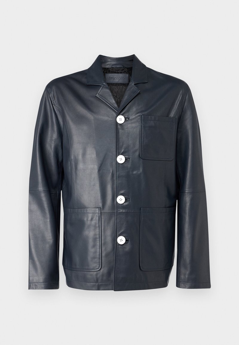 STUDIO ID ARCHIE JACKET - Leather jacket - dark blue - Zalando