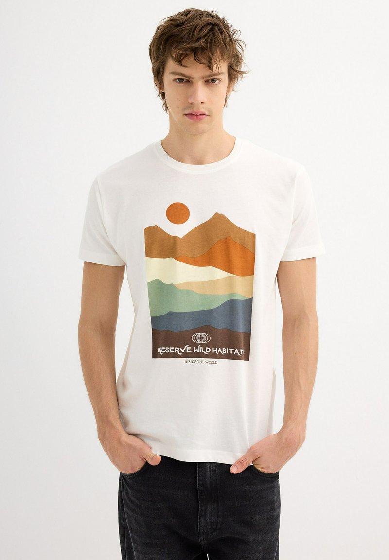 INSIDE Camiseta estampada - blanco - Zalando.es