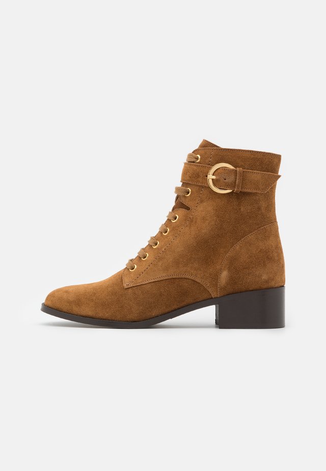 Bottines à lacets - tan
