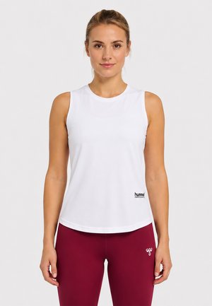 Hummel, ÄRMELLOSES WORKOUT TANKTOP 2 PACK RUNDHALSAUSSCHNITT - Top - weiß-dunkelblau