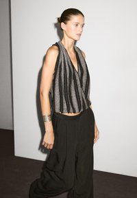 Massimo Dutti - CROSSOVER HALTER  - Top - black Thumbnail-Bild 1