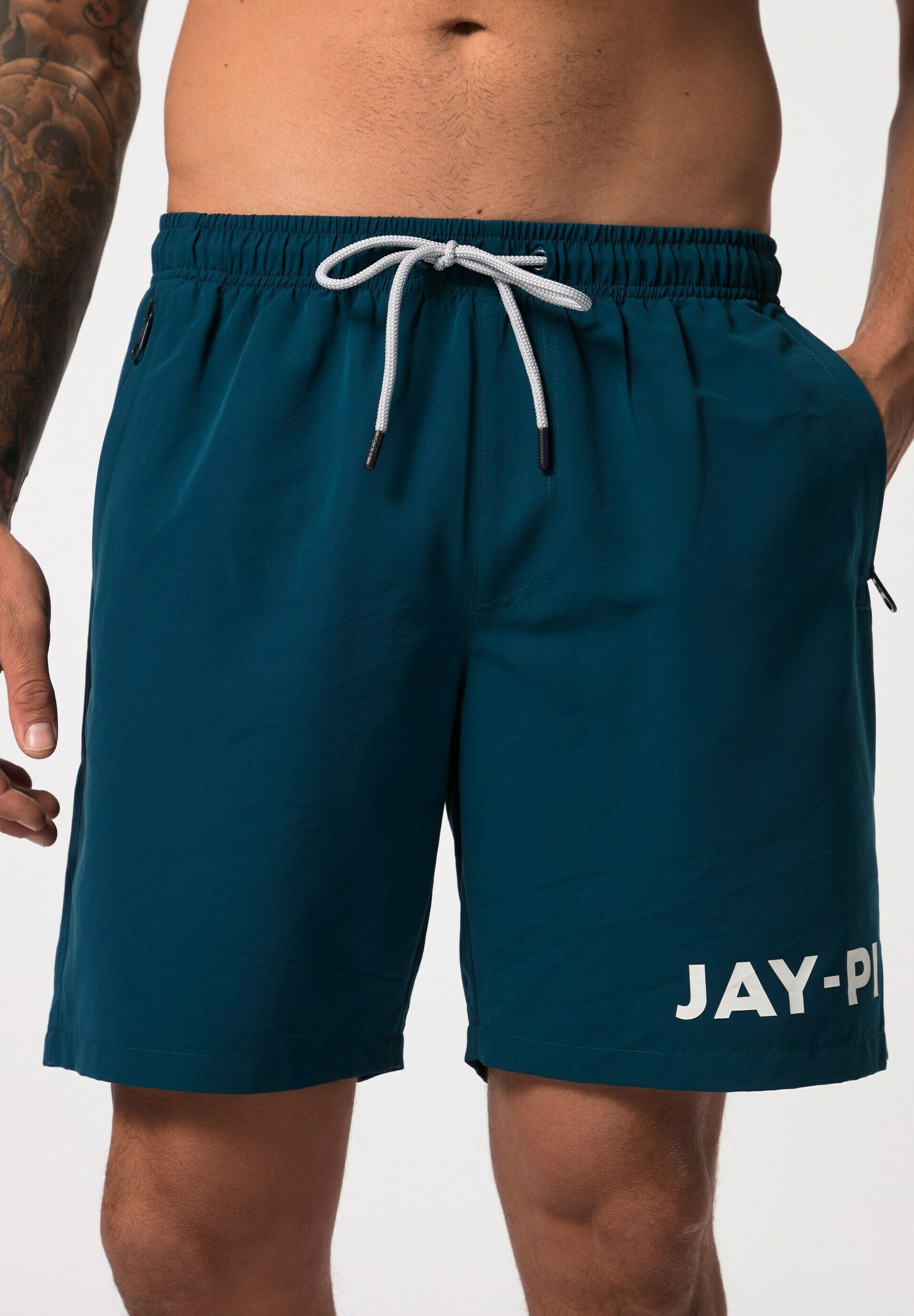 JP1880 WAIST ZIP POCKETS Badeshorts blue green/petrol