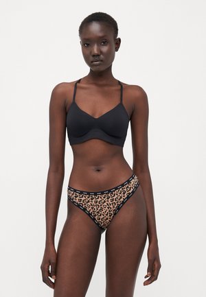 Guess PRINTED BASIC THONG 3 PACK - Thong - black/brown