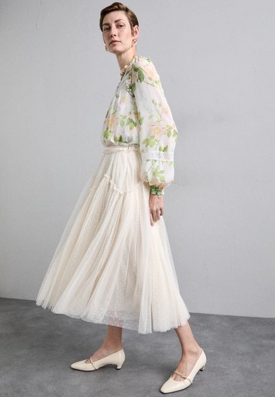 Needle & Thread ARABESQUE MIDAXI SKIRT - Krilo A-kroja - cream