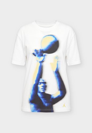 Jordan, TEE - T-shirt imprimé - white/celery