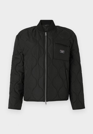 Guess Jeans QUILTED PUFFER JACKET - Bomberjacks - jet black