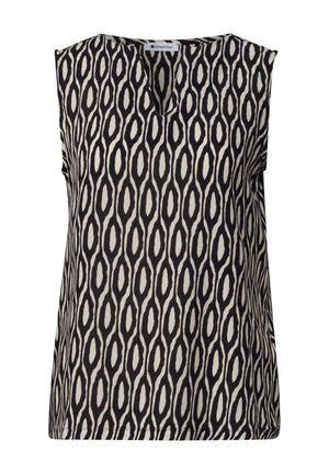 Street One, TOP WITH TEXTURED MIX AND PRINT - Bluse - clay sand