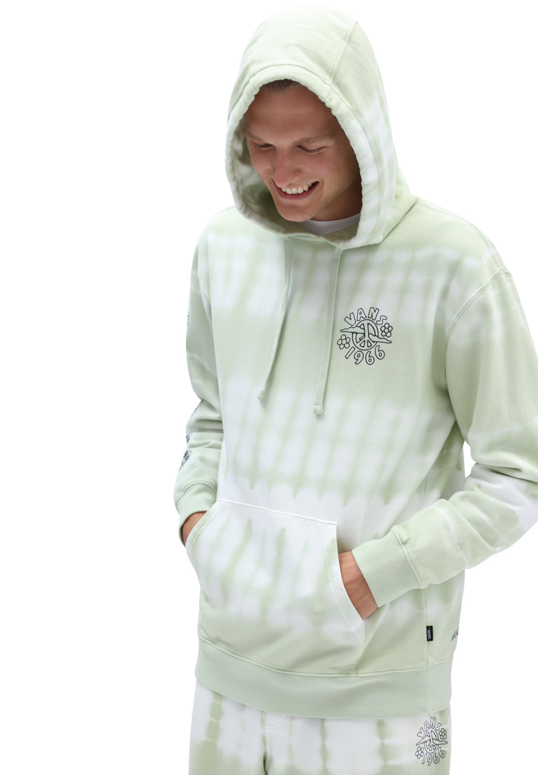 Vans PEACE OF MIND PO - Kapuzenpullover - celadon green/tie  dye/grün-meliert - Zalando.de