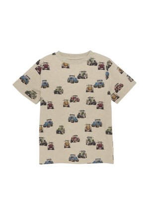 Print T-shirt - beige melange