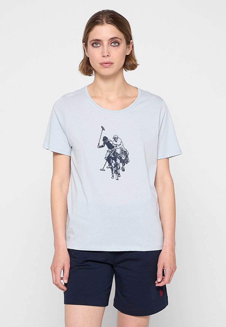 U.S. Polo Assn. T-shirt print lichtblauw