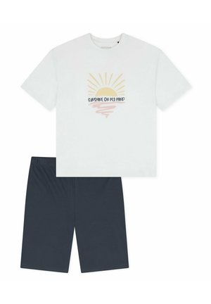 SET - MOTIV - Pyžamová sada - weiß dunkelblau