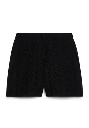 Fiorella Rubino, SHORTS IN SANGALLO TRAFORATO - Šortky - nero