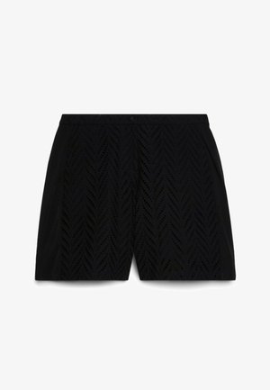 Fiorella Rubino, SHORTS IN SANGALLO TRAFORATO - Shorts - nero